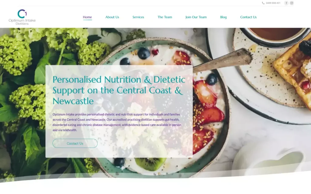 Optimum Intake Hero design